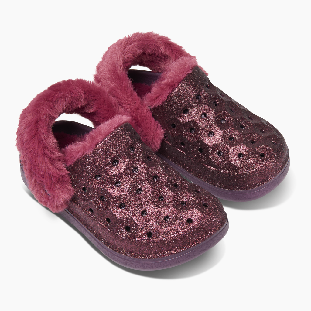 Kids' Varsity Lined Clog with Popinz – Glitter - Final Sale